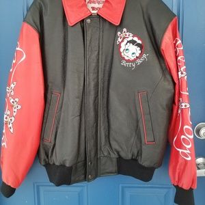 Betty Boop All Leather Biker Style Jacket !